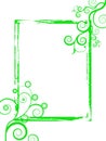 Green grunge swirls frame