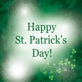 Green grunge vector background for saint patrick day - greeting