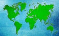 Green grunge world map Royalty Free Stock Photo