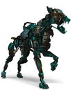 Green guard dog robot is a security system