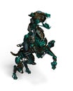 Green guard dog robot is a security system Royalty Free Stock Photo
