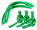 Green gummy candy (licorice) rope set Royalty Free Stock Photo