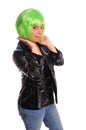 Green hair girl Royalty Free Stock Photo