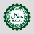 Halal sticker for packaging designing