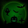 Green Halloween night Royalty Free Stock Photo