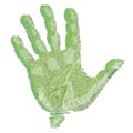 Green hand print Royalty Free Stock Photo