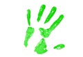 Green Hand Print Royalty Free Stock Photo
