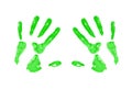 Green Hand Print Royalty Free Stock Photo