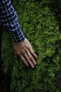 Green, hand, shirt, man, fashion, model