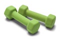 Green Hand Weights Royalty Free Stock Photo