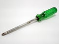 Green handle cross head screwdriver