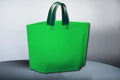Green Handle Loop Bag Non Woven Bag for Shopping