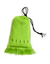 Green handwoven bag Royalty Free Stock Photo