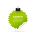 Green hanging note paper