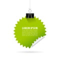 Green hanging note paper Royalty Free Stock Photo