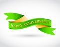 green happy anniversary ribbon