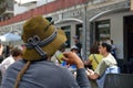 Green hat of a mountain guide