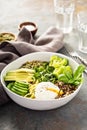 Green and healthy grain bowl Royalty Free Stock Photo