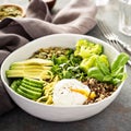 Green and healthy grain bowl Royalty Free Stock Photo