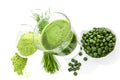 Green healthy superfood. Detox supplements. Royalty Free Stock Photo