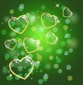 Green heart background