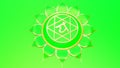 Green Heart chakra Anahata symbol concept of Hinduism, Buddhism, Ayurveda. love healing. 3d rendering Royalty Free Stock Photo