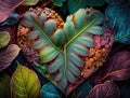 Green heart made by foliage that represents environmental protection created with Generative AI technology