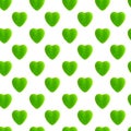 Green heart seamless pattern