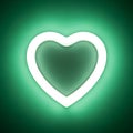Green Heart Shape Light Royalty Free Stock Photo