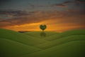Green heart shaped tree Royalty Free Stock Photo