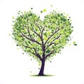 Green heart shaped tree Royalty Free Stock Photo