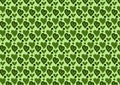 Green hearts and circles pattern wallpaper