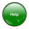 Green help button Royalty Free Stock Photo