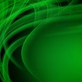 A bright green gradient shaded background with thin transparent wavy lines.