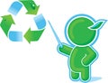 Green Hero with Recycle Symbol