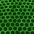 Green Hexagonal Grid Pattern Abstract Background With Depth honeycomb Royalty Free Stock Photo