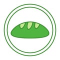 Green High Carb Icon. Royalty Free Stock Photo