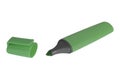 Green highlighter on a white background