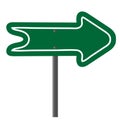 Green highway arrow pointer