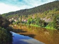 The picturesque sceneries of the Berounka river