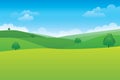 Green hill landscape Royalty Free Stock Photo