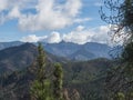 Green hills and forest mountains, landscape of Tamadaba natural park. Gran Canaria, Canary Islands, Spain Royalty Free Stock Photo