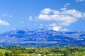 Green hills and mountains on the Greek island of Crete on beautiful sunny day Royalty Free Stock Photo