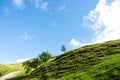 Green Hills near River Dove in Peak District National Park Royalty Free Stock Photo