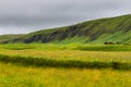 Green hills on Ring road, South East Iceland