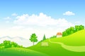 Green hilly landscape