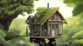 Green home with new technologies Royalty Free Stock Photo