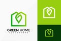 Green Home Organic Logo Design. Modern Idea logos designs Vector illustration template