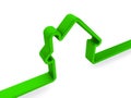 Green home sign Royalty Free Stock Photo