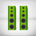 Green home speakers Royalty Free Stock Photo